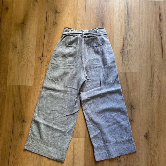 Banana Republic Factory chambray wide leg paper bag pants - Picture 3 of 3